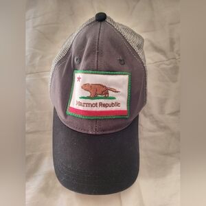 Gray and Black Marmot Republic Cap